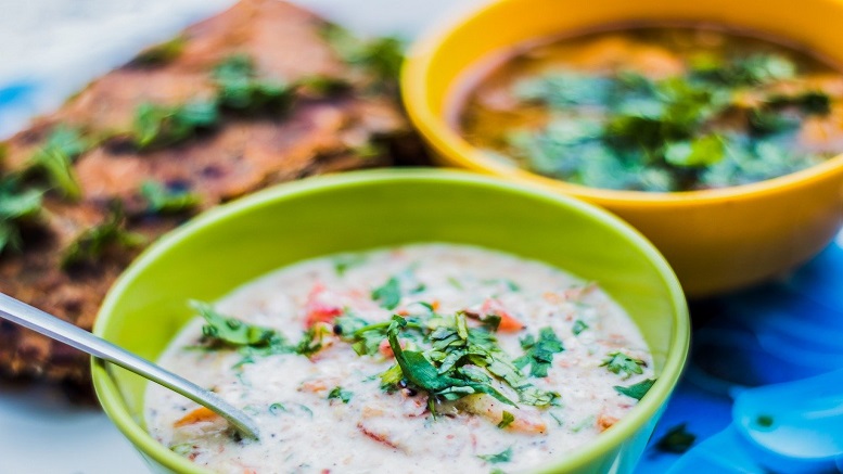 vegetable curry with butternut squash, chickpeas and coconut