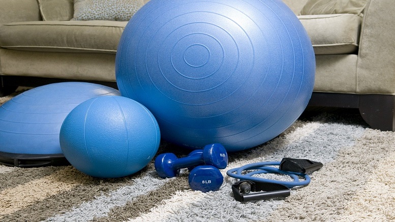Home fitness equipment to show how to keep fit at home