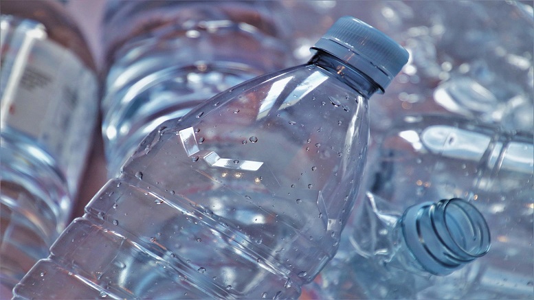 Plastic bottle to show recycling during July