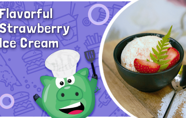 Flavorful Strawberry Ice Cream Banner